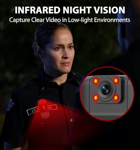 Image of Tobo 4K Body Camera with Audio and Video Recording Mini Wearable Body Cam with 180 Rotating Lens&Night Vision,15Hrs Battery Portable Cameras for Sports Travel and Police Law Enforcement TD-1565IM