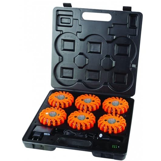 TALIAPLAST Balises LED Rechargeables Magnétiques Valise 6 pièces