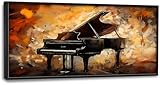 Lunavix Abstract Large Concert Piano Canvas Wall Art Graffiti Big Piano Pictures Wall Decor Music Pianist painting print Artwork Decoration for Living Room Bedroom Music Room 30' X 60'