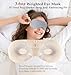 Heated Eye Mask (2-Packs), Moist Warm Compress Microwave with Flaxseed Cassia Seed, Weighted Eye Mask for Sleeping, Dry Eyes, Stye Eye Treatment, Relief Eye Fatigue (Black&Grey)