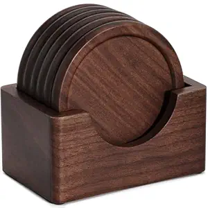 Walnut Coaster Set