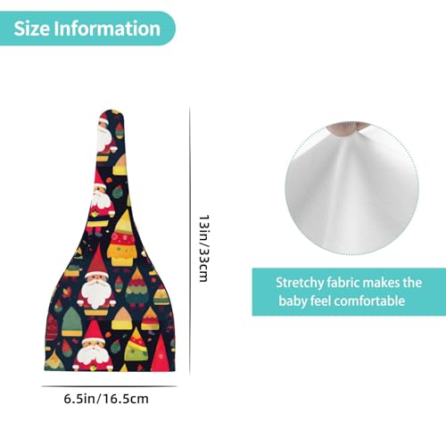 Baby Beanie Santa Claus with a Long hat Knotted Hat - Soft, Warm, Comfortable, Headwear for Newborns, 0-6 Months Black4