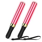 HEKAVIUX 24 Multicolor Bright LED Glow Stick, 3 Strobe Modes Battery Powered Party Flashing Light for Festivals Rave Birthday Concert Party Supplies (2 Pack)