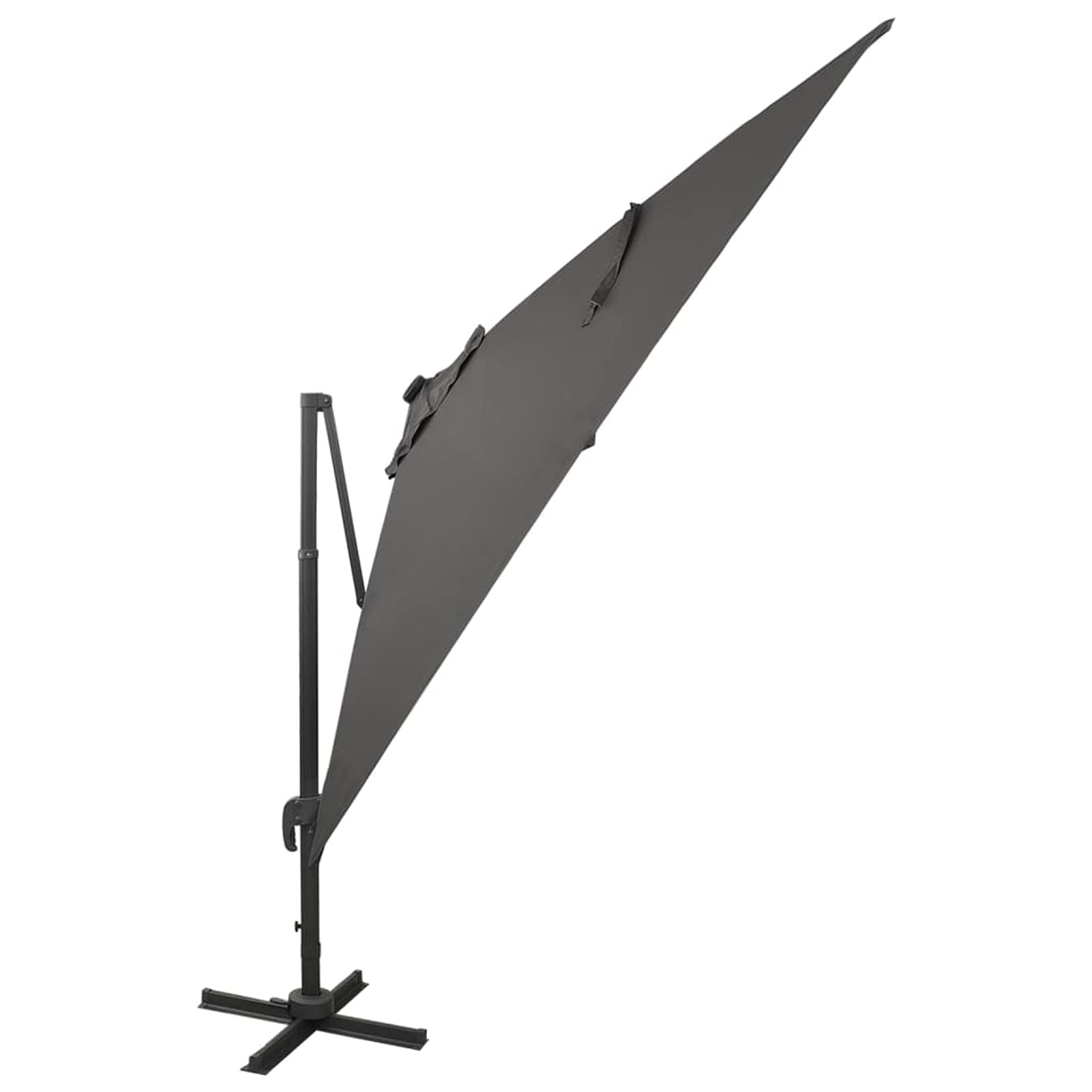 Homgoday Sombrilla jardín voladiza con Palo y Luces LED Antracita 300 cm Sombrilla Terraza Exterior, Sombrilla Jardín Grande Orientable Jardín Parasol Balcón AntracitaAntracita Tipo1