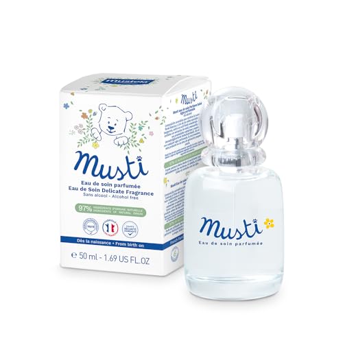 Mustela Perfume Musti Spray 50Ml - Colônia Eau De Soin Infantil Suave - Sem Álcool Hipoalergênico E