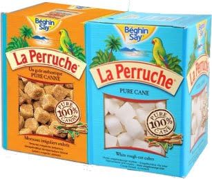 La Perruche 2 X 26.5oz Sugar Set - 1ea of White and Brown Sugar Cubes