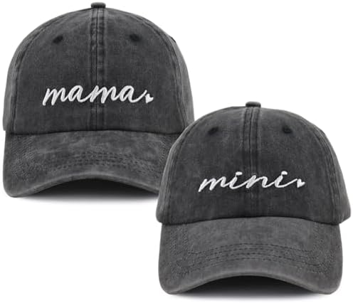 2 PCS Mama and Mini Hats for Women Girls 3-10 Years, Adjustable E...