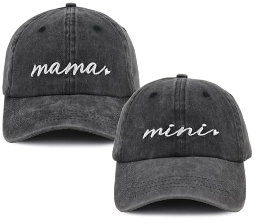 2 PCS Mama and Mini Hats for Women Girls 3-10 Years, Adjustable E...