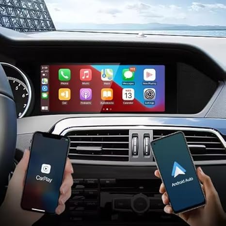 8.8 Inch Car Touchscreen Wireless CarPlay Android Auto for Mecedes Benz C Class W204 S204 2011-2015 Year with NTG 4.5, Car Stereo Multimedia Radio Receiver