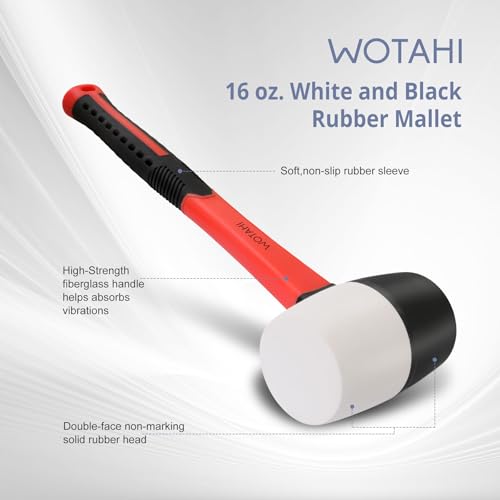 WOTAHI 2-Piece Rubber Mallet Set