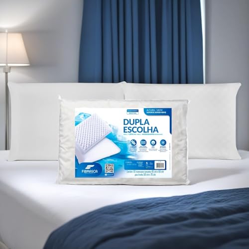 Travesseiro Ortopédico Latex Alto Firme - Dupla Escolha – p/Fronhas 50x70cm - Fibrasca - Branco