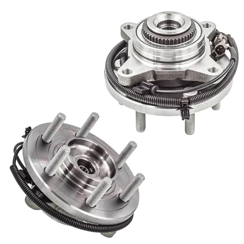 Image of Detroit Axle - RWD 2 Front Wheel Bearing and Hub Assembly for 2015 2016 2017 Ford F-150 with ABS 6 Lugs 2WD