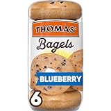 Thomas' Blueberry Bagels, 6 count, (3.0 oz each), Kosher Bagels, 18 oz Bag