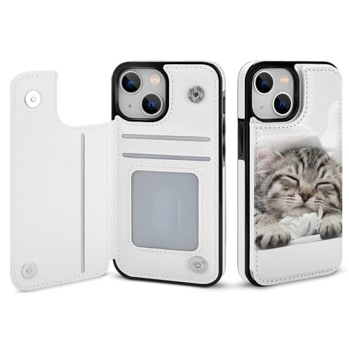 iPhone14Pro用ケース カバー 手帳型 猫柄 かわいい アイフォン14Pro用 カード収納 横置きスタンド機能 全面保護 Case