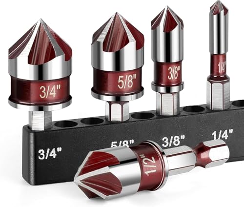 KEWAYO 5 Stück Senker Bohrer Set