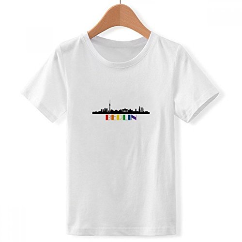 T-shirt blanc garçon grand confort à col ras du cou imprimé multicolore taille XL