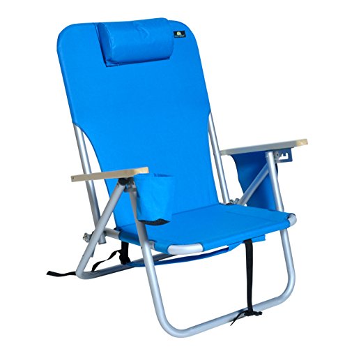 Deluxe 4 Position Aluminum Backpack Chair with Drink Holder & Dry Cell Pouch