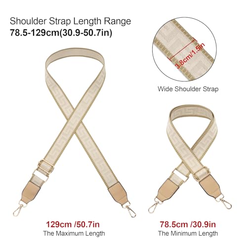 Image of Long Keeper Purse Strap Wide 3.8cm Shoulder Strap Crossbody Bag Strap Replacement Adjustable Guitar Straps for Women Handbags