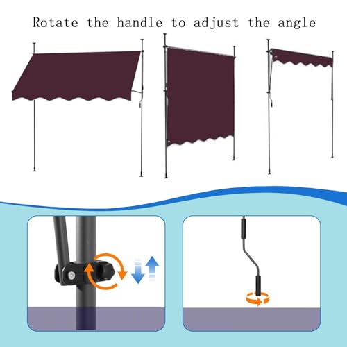 Toldo manual de 2.5m para hostelería ideal en terrazas de cafeterías 7