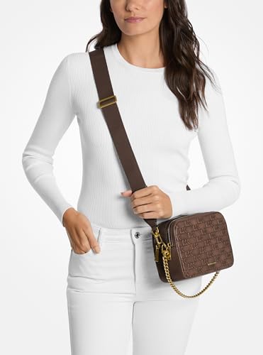 Image of Michael Kors Bryant Medium Double Zip Chain Camera Crossbody Bag