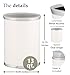 Kraftware Sophisticates Oval Wastebasket with Plastic Liner, Adding Classic Style to The Bathroom and All Other Rooms in The Home or Office, 13 Quart Capacity, 2 Piece Set, White with Brushed Chrome