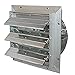 J&D Manufacturing VES201 ES Aluminum Shutter Fan, 20" Size, 115V/230V, 1/10 hp, Chrome,1 Phase, Variable Speed