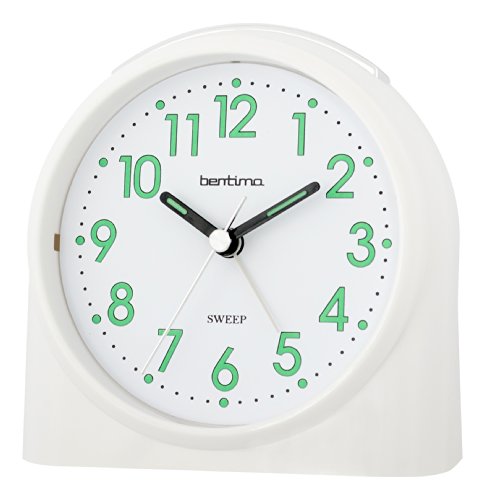 Acctim Bentima Reloj con Alarma de plástico, Color Blanco