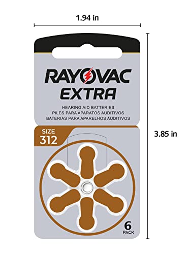 Rayovac Extra Advanced, Size 312 Hearing Aid Battery (Pack 60 Pcs) #TOP4