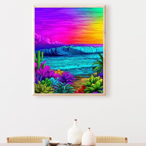 �������G ���i �����L�b�g�ɂ��G�� �� Paint by Numbers DIY�y�C���g ��l�� ���S�� �q���p �ȒP�ɓh��� �A�N�������ʊG�̋� ��| ��� ��H�| �L�b�g 3�̃y�C���g�u���V��1�̃Z�b�g�̃A�N�����痿���g�p �z�[�� �I�t�B�X���� 