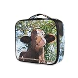 GAIREG Kosmetiktasche mit Trennwänden, Kulturbeutel, Schmuck-Aufbewahrungstasche, groß, rustikal