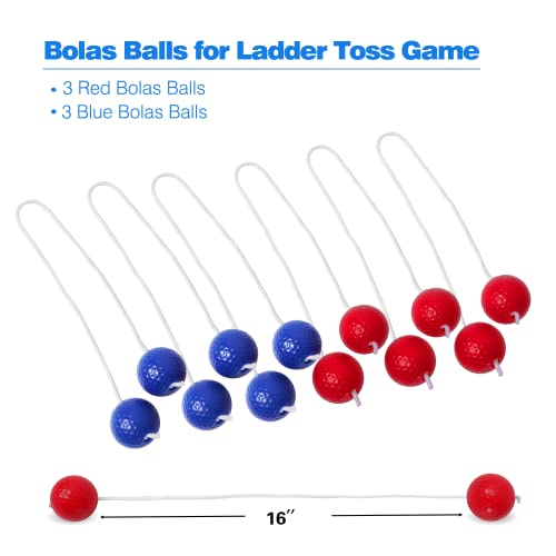 Gse Premium Solid Wood Ladder Ball Toss Game Set With Ladder Ball Bolas & Carrying Case #TOP4