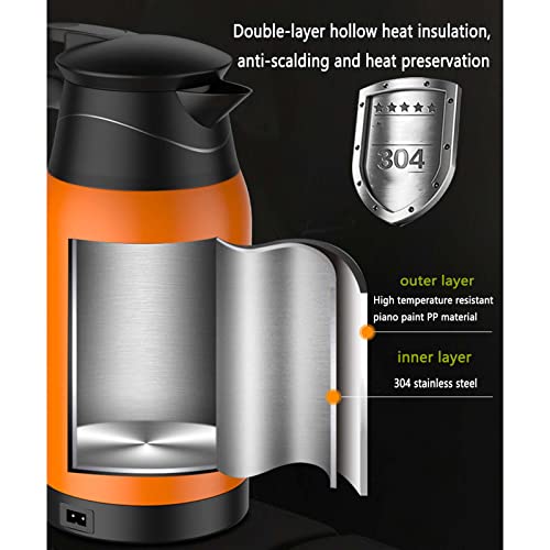 Tetera eléctrica para auto 24V 1000ml JUSHZ naranja miniatura 4