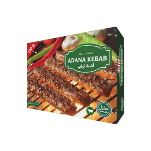 Adana Kebab de Ternera - Pack Familiar 2,2 Kg (20 x 110g) - Auténtico Sabor Tradicional - Ideal para Barbacoa, Parrilla y Plancha - NEXU