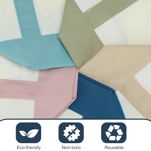 Eccliy 6 Pcs Mini Canvas Tote Bags