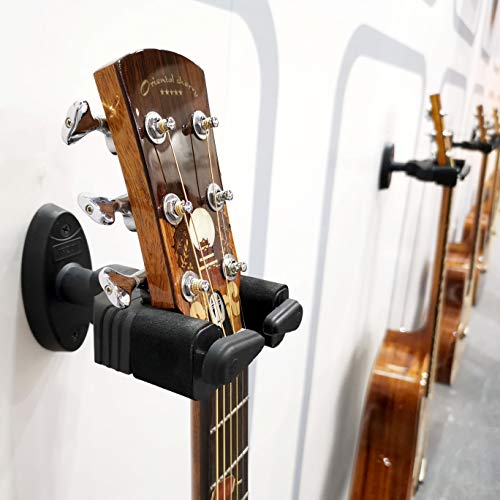 MEELAND Guitar Wall Mounts 2 Set,Aroma Guitar stand/Guitar Hook Holder with Auto Lock Design, Fits All Size Acoustic Guitar/Electronic Guitar/Bass 2 PACK - Image 4