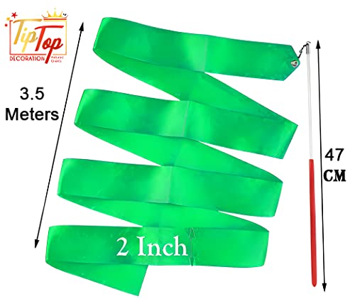 Image of Gymnastic Rhythmic Dancing Ribbon Streamer Stick (1 Piece) (Screaming Green)