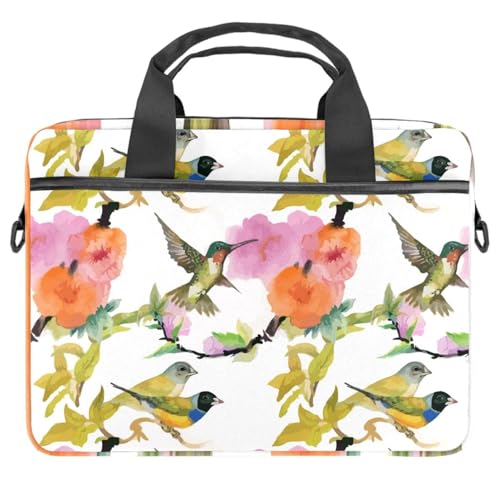 Maletín bandolera para laptop contra impactos para estudiante con diseño de pájaros