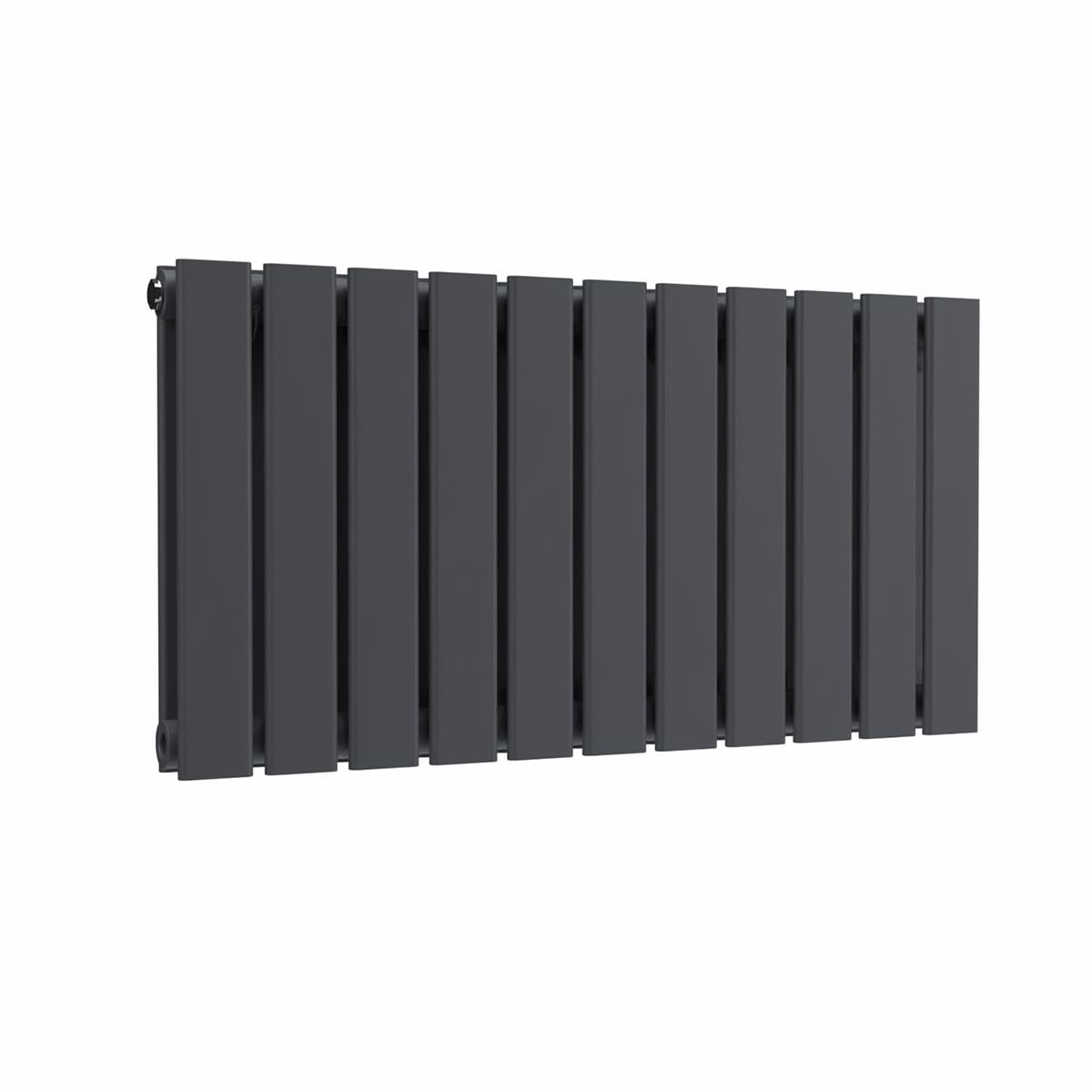 Lux Heat Anthracite Grey Flat Horizontal Double Panel Designer Radiator 400mm (H) x 770mm (W)
