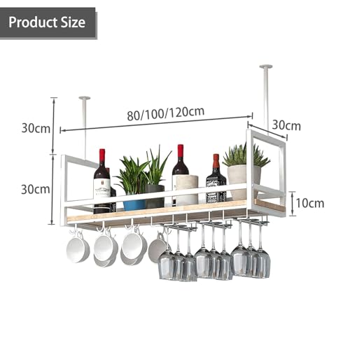 Support de verre à vin suspendu étagère de rangement flottante 80cm