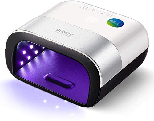 SUNUV Lampe UV Sèche Ongles, 48W UV LED Séchoir à Ongles Professionnel Automatique, 4 Minuteries 10/30/60/99S, Grand LCD Ecran, Base Amovible, pour Vernis Semi Permanent, Gel Vernis
