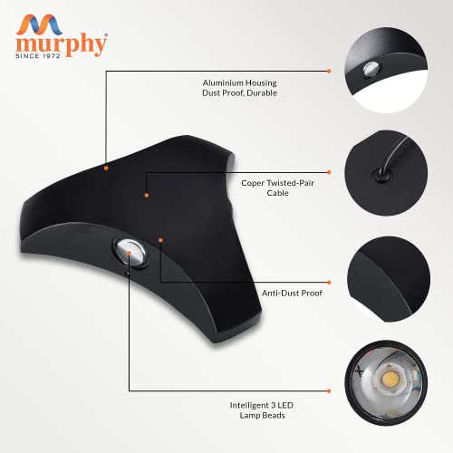 Image of Murphy 6-Watt 3 Way Up Down Outdoor LED Wall Light with Aluminium IP65 Grade Waterproof Body (Multi Color, Pack of 5)