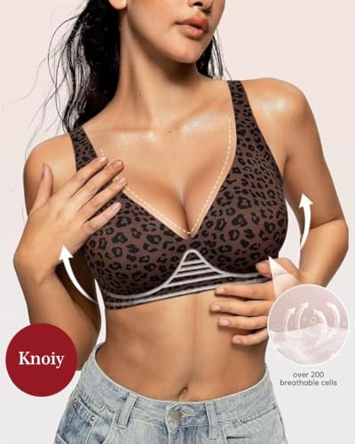 Image of Seamless Wireless Bra for Women | No Underwire Deep V Invisible T-Shirt Bra | 360 Support | Adjustable Straps | Soft Comfortable Everyday Bra