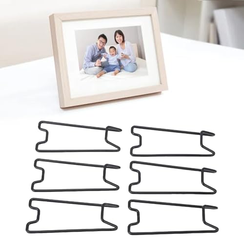 Alomejor Picture Holder, Picture Frame Easel Brackets Iron Photo Holder Stand with Adhesive Patches for 15 to 26cm Height Frames Artwork Display by Alomejor - Image 3