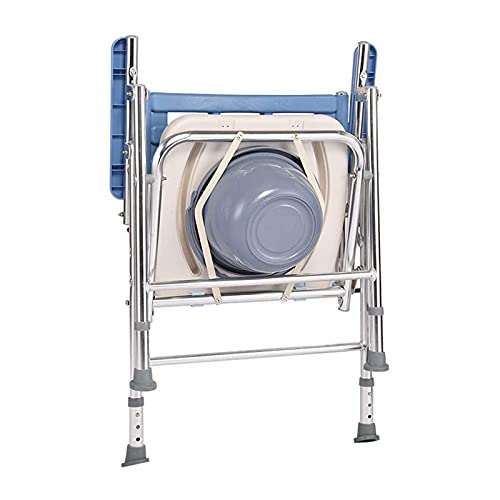 Opklapbare Toiletstoel Voor Aan Het Nachtkastje - RVS Toiletstoel Voor Ouderen Met Toiletemmer In Hoogte Verstelbare… - Afbeelding 8