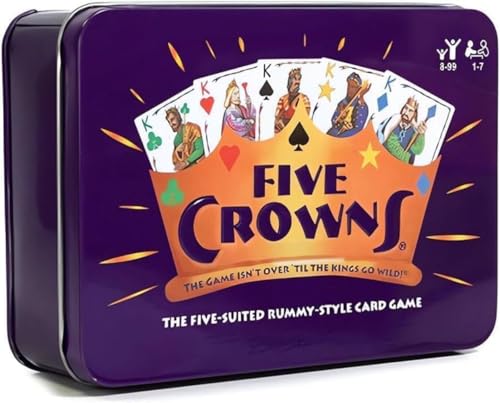 URDAKBX Family Card Game Crowns Poker Board Game Essential Card Games Gather Card Games for Young Adults Can Entertain 1 to 7 Players Bring More Joy to Family and Friends Iron Box
