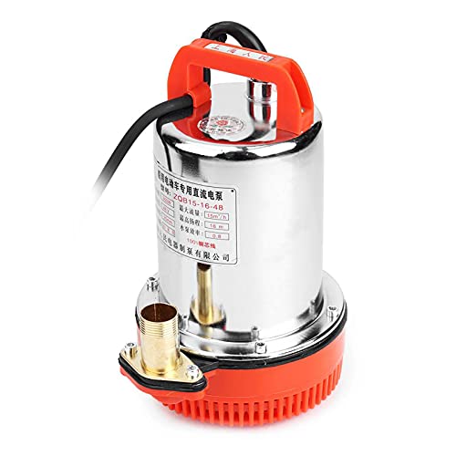 SIRUL Bomba Sumergible de Pozo Profundo de 48 V CC, con Cable de 23 pies (7 m), Bomba de Agua Solar para Granja y Rancho de 350 W, Bomba de Refuerzo de Pozo Sumergible, elevación de 52 pies Cover