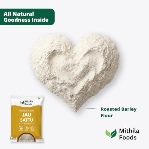 Image of MITHILA FOODS 2 Kg Jau Sattu | High-Fiber Barley Sattu | Protein-Rich Energy Drink | Low GI Superfood | Roasted & Pure | Natural & Wholesome | Authentic Traditional Flavor from Bihar (Value Pack)