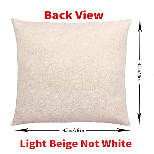 Kakabuqu ZHIQU0301 Tropical Green Leaves Throw Pillow Covers 18X18 Set Of 4, Linen Palm Leaf Leaves Decorative Throw Pillow Cushion Cases Cover thumb #7