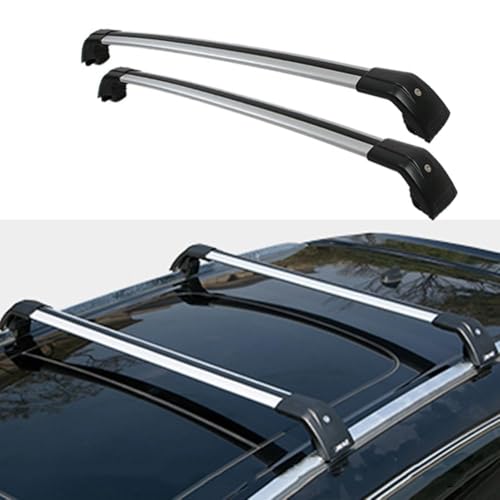 JTGZH Coche Bacas Baca para Mazda CX-4 All Yeras,Barra Transversal del Portaequipajes del Coche,Portaequipajes con Cerradura Accesorios, A/Silver Black