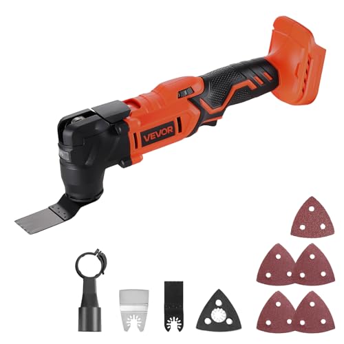 VEVOR Cordless Oscillating Tool, 20V Multitool Oscillating Tool with 6 Variable Speeds...